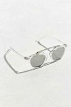 Urban Outfitters Uo Plastic Brow Bar Sunglasses,clear,one Size