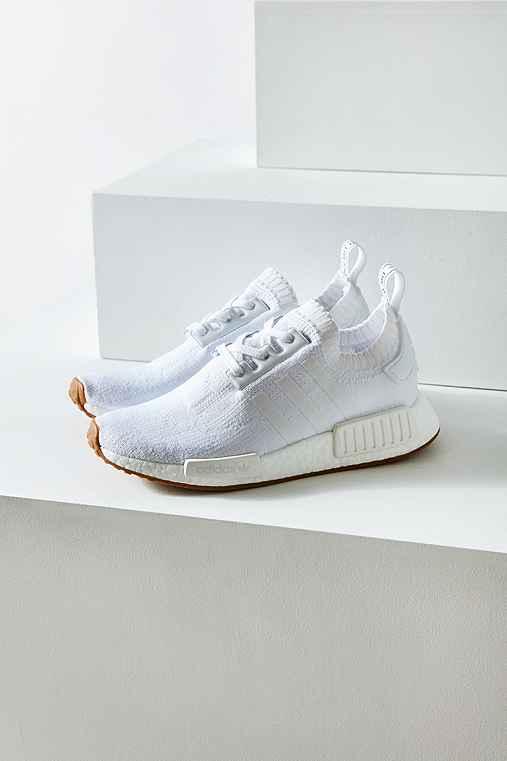 Urban Outfitters Adidas Nmd R1 Primeknit Sneaker,white,w 8/m 6.5