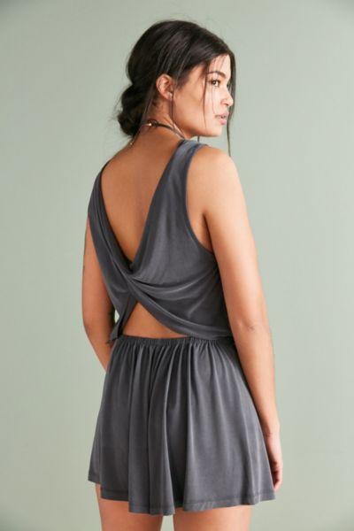 Urban Outfitters Silence + Noise Knit Twist-back Romper