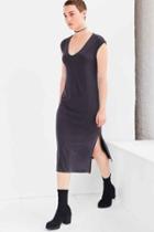 Urban Outfitters Silence + Noise Jensen Cutout Midi T-shirt Dress,black,l