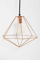 Urban Outfitters Magical Thinking Geo Diamond Pendant Light,copper,one Size