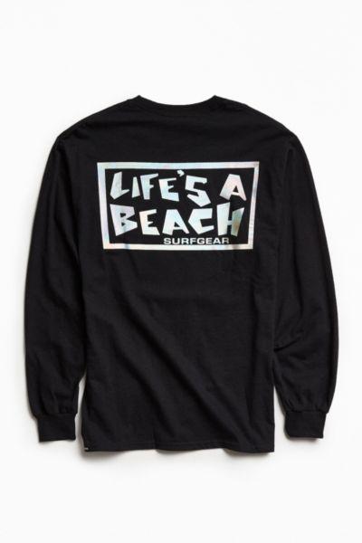 Life&apos;s A Beach Life's A Beach Foil Logo Long Sleeve Tee