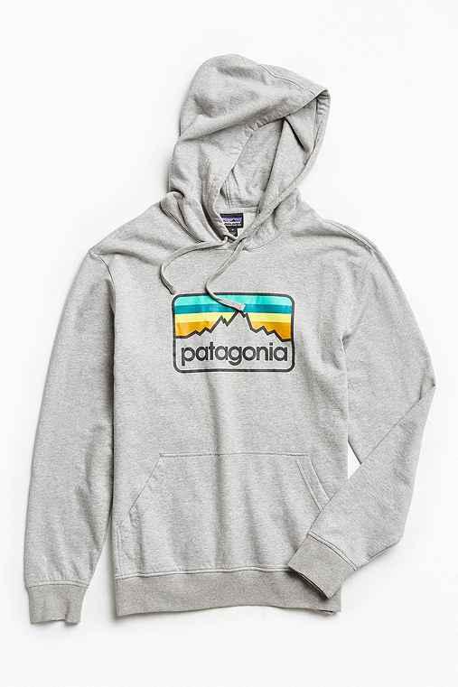 Urban Outfitters Patagonia Line Logo Hoodie Sweatshirt,grey,xl