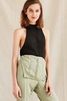 Urban Outfitters Urban Renewal Remade Cropped Turtleneck Sweater Tank Top,black,m