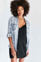 Urban Outfitters Bdg Nelly Plaid Button-down Shirt,blue,xs