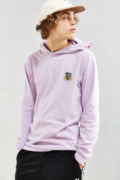 Urban Outfitters Stussy Embroidered Wreath Hooded Long Sleeve Tee
