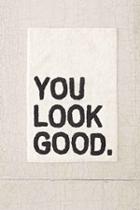 Urban Outfitters Plum & Bow You Look Good Bath Mat,black & White,one Size
