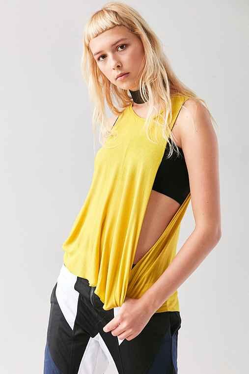 Urban Outfitters Silence + Noise Twist + Tangle Muscle Tank Top,yellow,xs