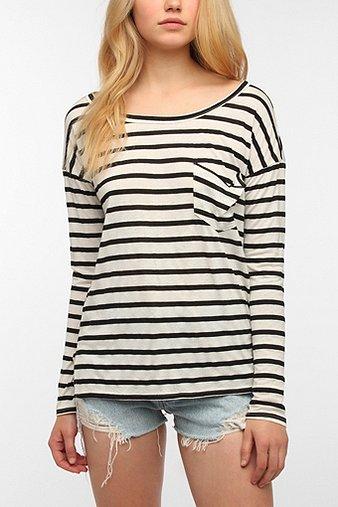 Daydreamer La Striped Drape Top