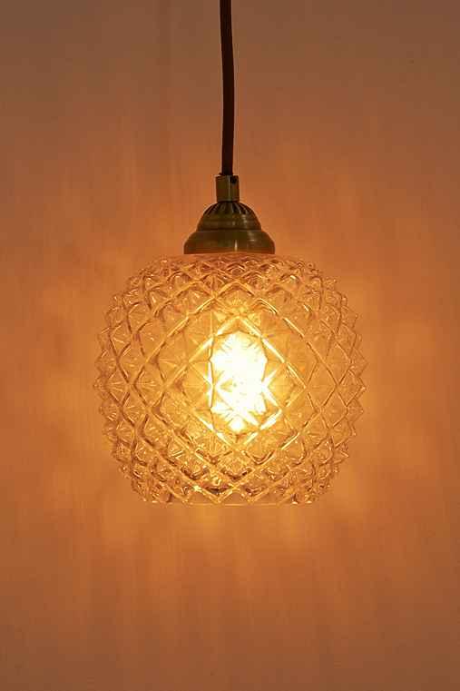 Urban Outfitters Honeycomb Glass Pendant Light,clear,one Size