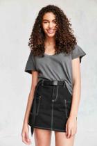 Urban Outfitters Bdg Cancel Out Scoopneck Tee,black,l