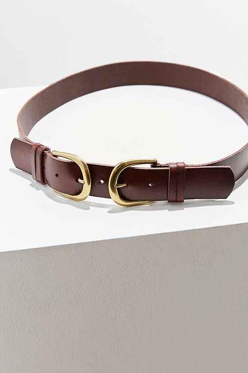 Urban Outfitters Bdg Double Buckle Belt,brown,m/l
