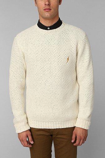Lightning Bolt Basket Weave Sweater