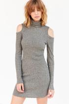 Urban Outfitters Silence + Noise Cold Shoulder Turtleneck Bodycon Mini Dress