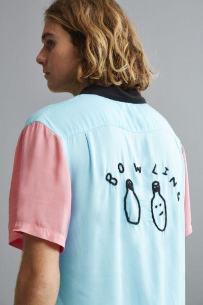 Urban Outfitters Lazy Oaf Rayon Short Sleeve Bowling Shirt