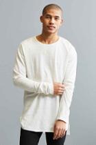 Urban Outfitters Feathers Ash Linen Long Sleeve Tee,beige,s