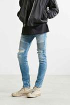 Urban Outfitters Bdg Destructed Skinny Moto Jean,vintage Denim Light,36