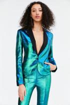Urban Outfitters Silence + Noise Sirena Iridescent Suit Jacket