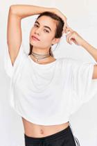 Urban Outfitters Kimchi Blue Sugar Crop Dolman-sleeve Tee,white,l
