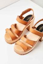 Urban Outfitters Swedish Hasbeens Velcra Heel,tan,us 6/eu 36