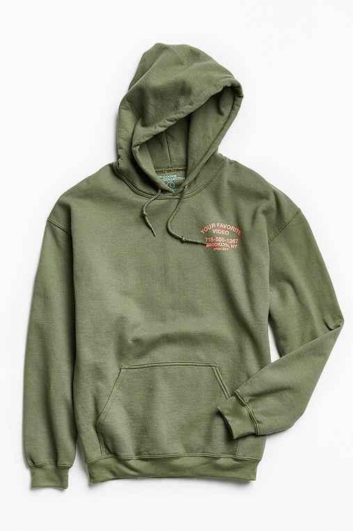 Urban Outfitters Favorite Video Spot Hoodie Sweatshirt,olive,l