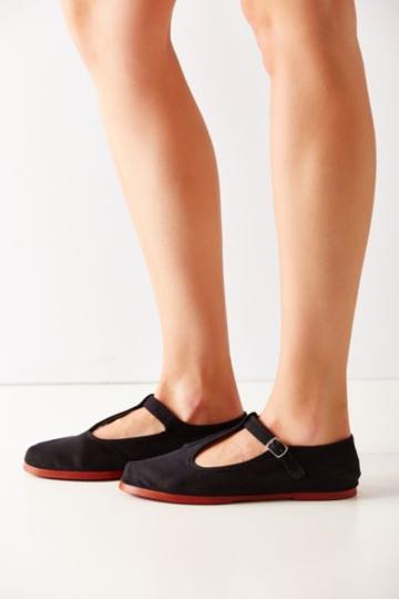 Urban Outfitters Cotton T-strap Flat