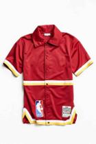 Urban Outfitters Mitchell & Ness Authentic Nba Cleveland Cavaliers Shooting Shirt,maroon,m
