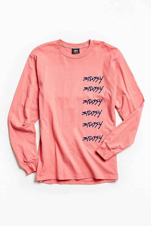 Urban Outfitters Stussy 6x Long Sleeve Tee,pink,m