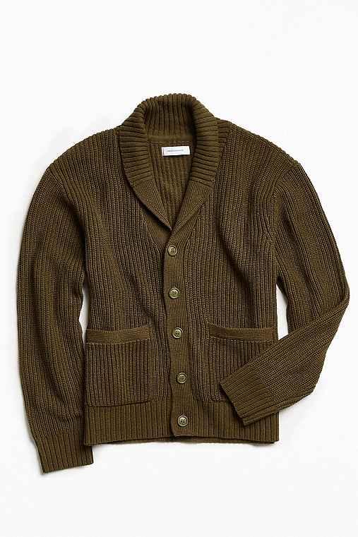 Urban Outfitters Uo Shawl Cardigan,olive,l