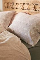 Urban Outfitters Aimee St Hill For Deny Farah Blooms Pillowcase Set,cream,one Size