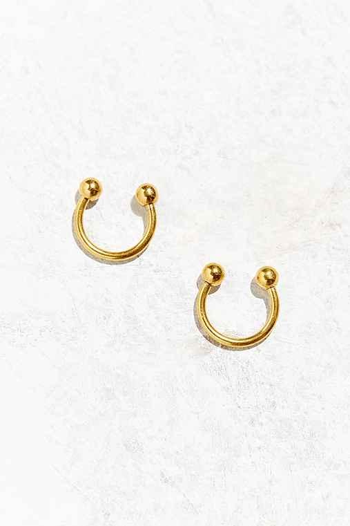 Urban Outfitters Open Ball Hoop Earring,gold,one Size