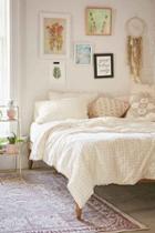 Urban Outfitters Plum & Bow Tufted Dot Duvet Cover,cream,king