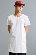 Urban Outfitters Wide Neck Super Long Tee,white,xl