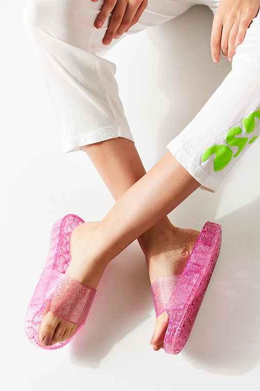 Urban Outfitters Uo Jelly Pool Slide,pink,7