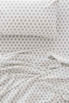 Urban Outfitters Plum & Bow Woodblock Blossom Flat Sheet,grey,full