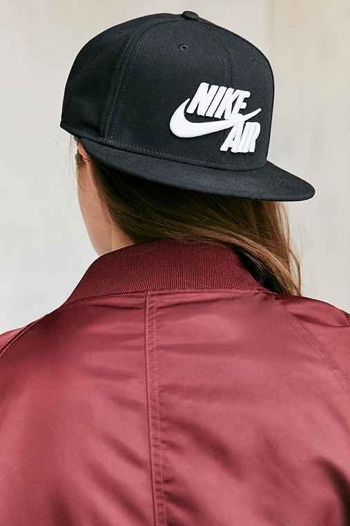 Urban Outfitters Nike Sportswear Air True Snapback Baseball Hat,black,one Size