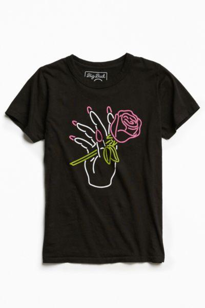 Urban Outfitters Big Bud Press Nail Salon Neon Tee