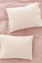 Urban Outfitters Heathered Jersey Pillowcase Set,cream,one Size