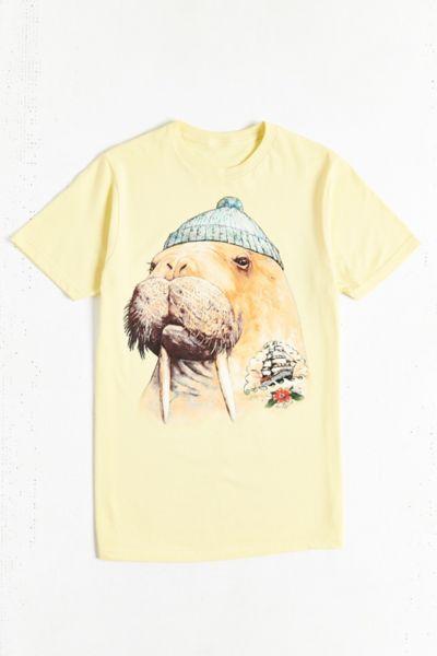 Design By Humans Tattooed Walrus Tee