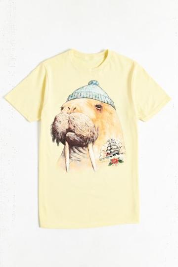 Design By Humans Tattooed Walrus Tee