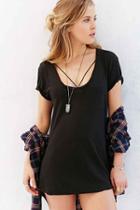 Urban Outfitters Truly Madly Deeply Slouchy Scoopneck Tee,washed Black,m