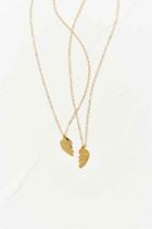 Urban Outfitters Seoul Little 14k & 24k Gold Plated Partners In Crime Friendship Necklace Set,gold,one Size