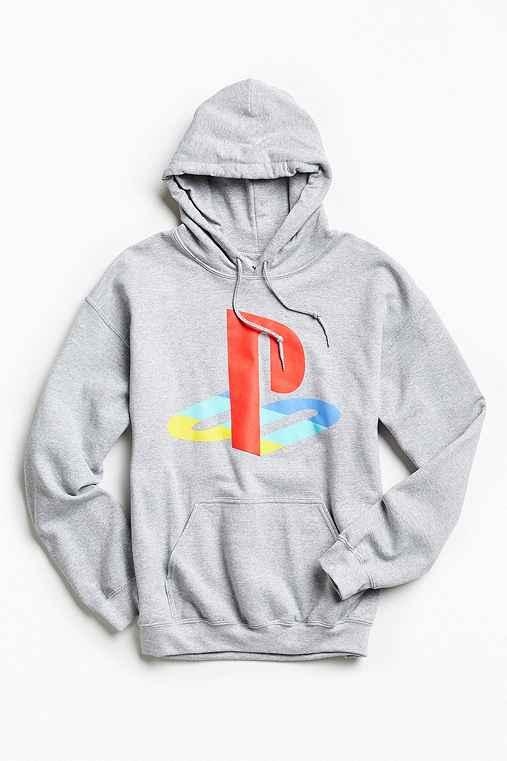 Urban Outfitters Playstation Hoodie Sweatshirt,grey,m