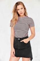 Urban Outfitters Bdg Sienna Stripe Crew-neck Tee,coral,xs