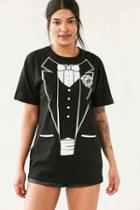 Urban Outfitters Tuxedo Tee,black,m