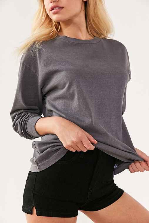 Urban Outfitters Bdg Tomboy Long-sleeve Tee,washed Black,m