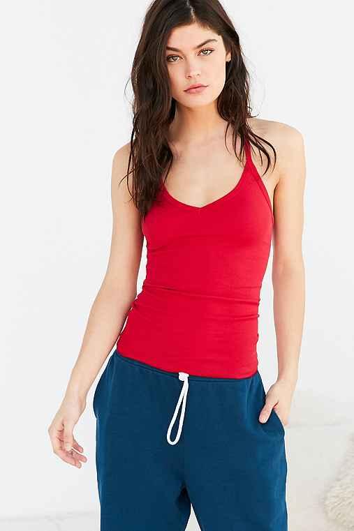 Urban Outfitters Out From Under Drop Needle Y-back Cami,bright Red,m