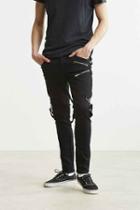 Urban Outfitters Tripp Nyc Zippered Strap Skinny Pant,black,36