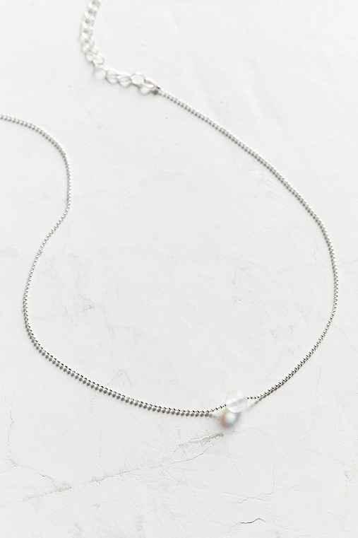 Urban Outfitters Aurora Short Necklace,silver,one Size