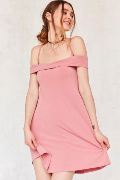 Urban Outfitters Motel Widuri Cold Shoulder Slip Mini Dress